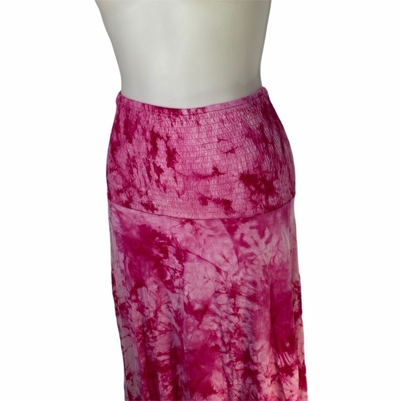 Pink Tiedye skirt/dress ruched top - Picture 11 of 16